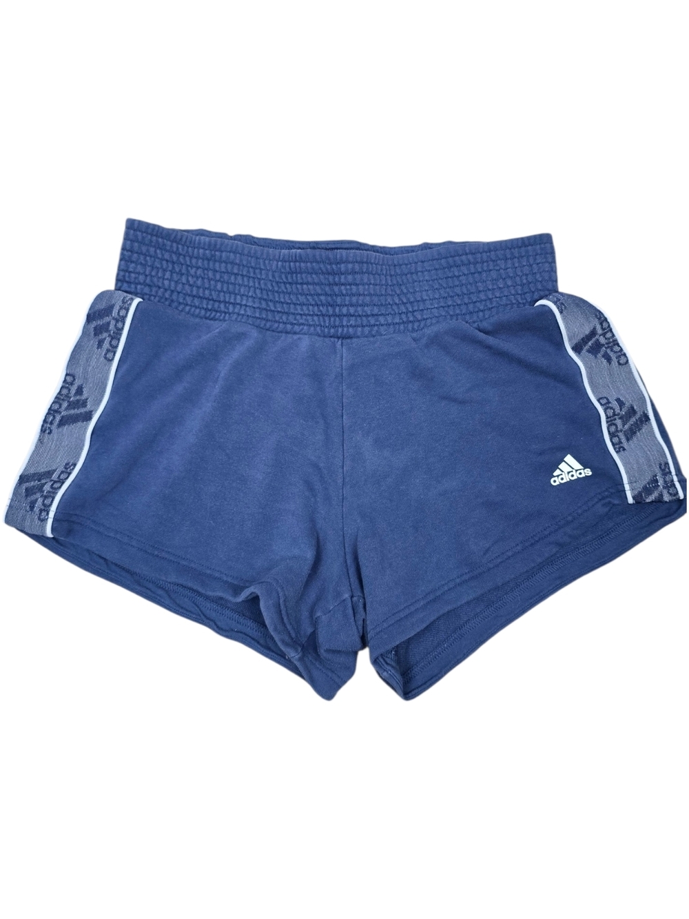 adidas Navy Blue Women’s Athletic Shorts with Logo Trim